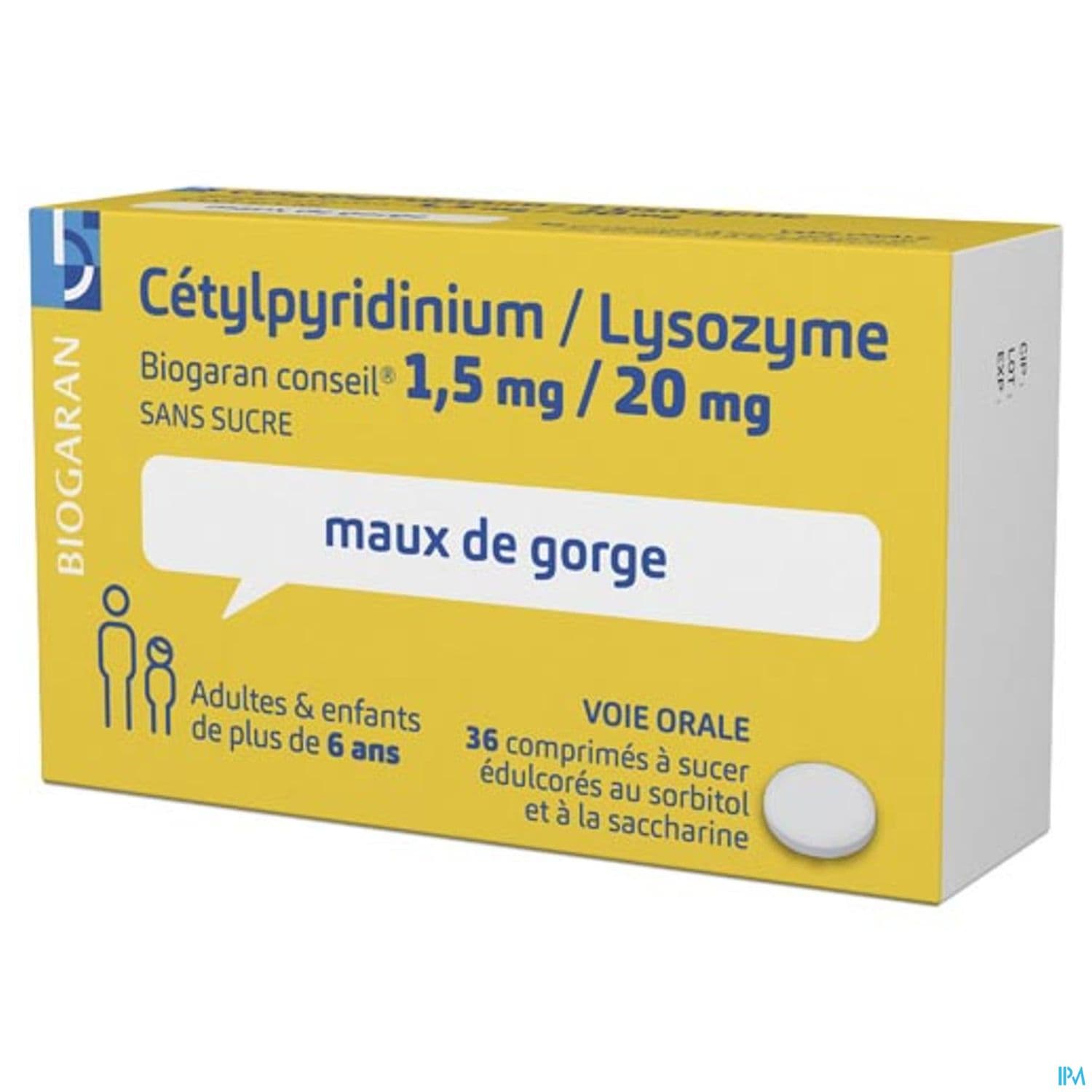 Cetylpyridinium Lysozyme Biogaran Conseil Sans Sucre Comprime A Sucer 36