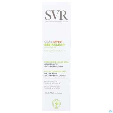 SVR SEBIACLEAR CREME SPF50+ 40ML