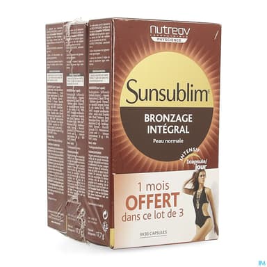 SUNSUBL BRONZ INTEGR CAPS30 X3