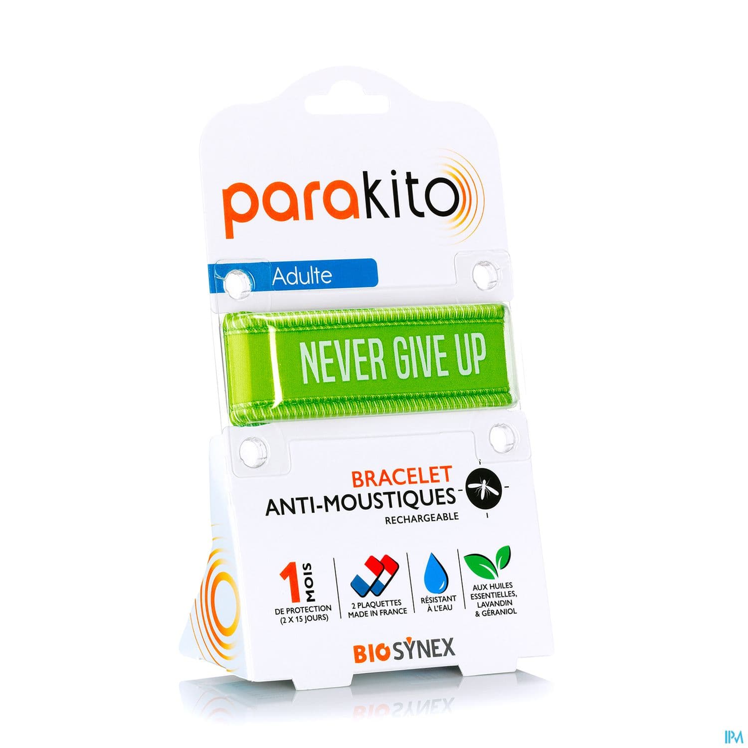 Parakito Bracelet Antimoustique Rechargeable Adulte Never Give Up