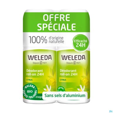 WELEDA DEOD24H CITRUS ROLLON50MLX2