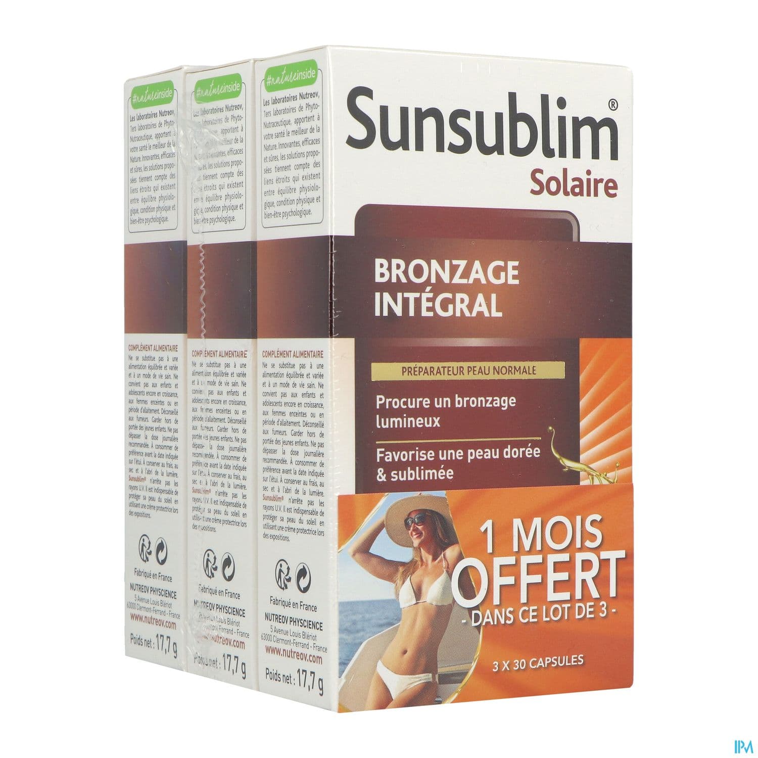 SUNSUBL BRONZ INTEGR CAPS30 X3