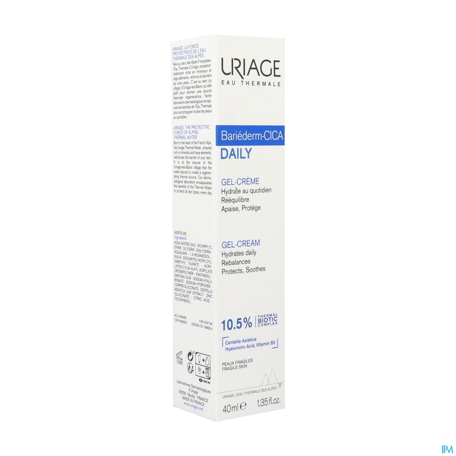 URIAGE CICA DAILY GEL CR 40ML — Pharmacie Chartreuse