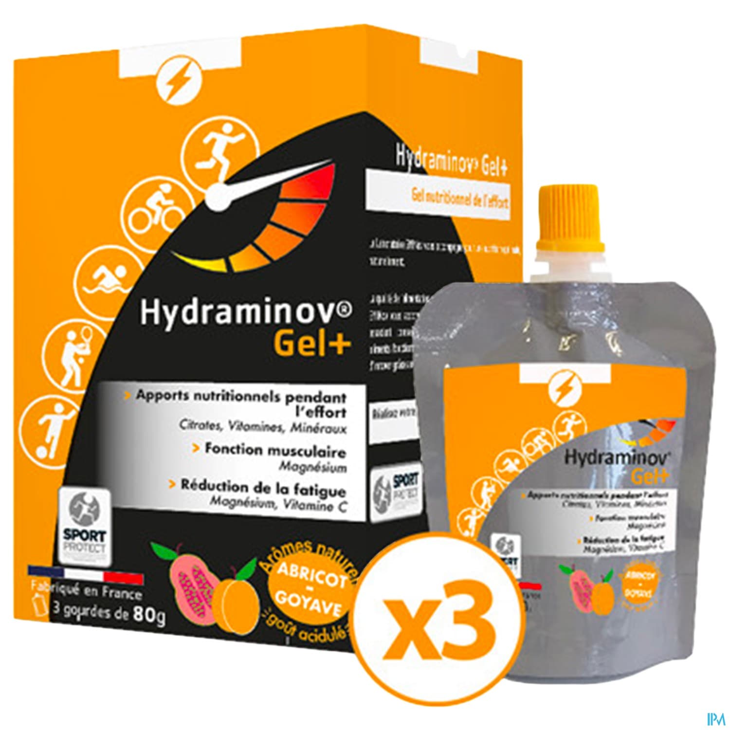 Effinov Hydraminov Gel+ Energetique Gourde 80g X3