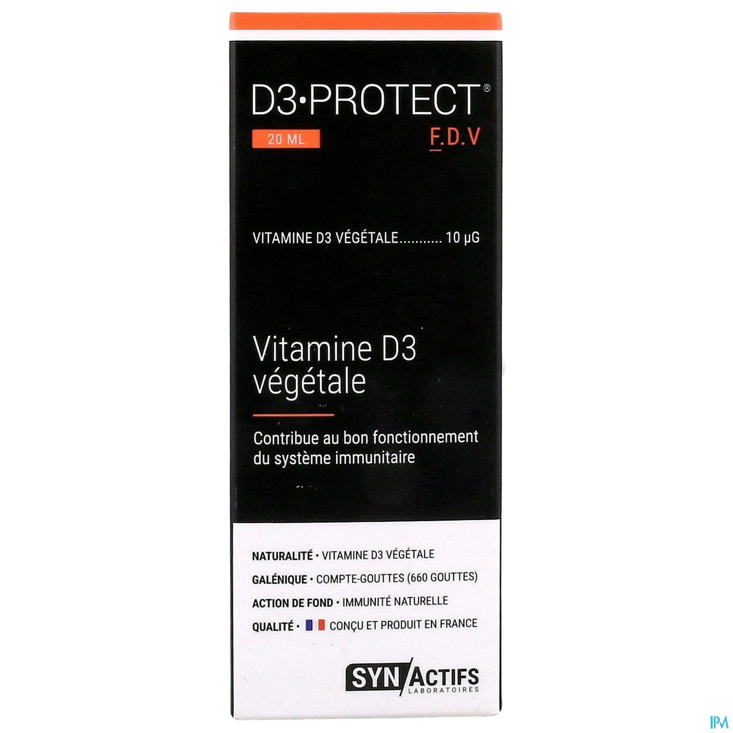 Synactifs D3 Protect Vitamine Vegetale Solution Buvable 20ml