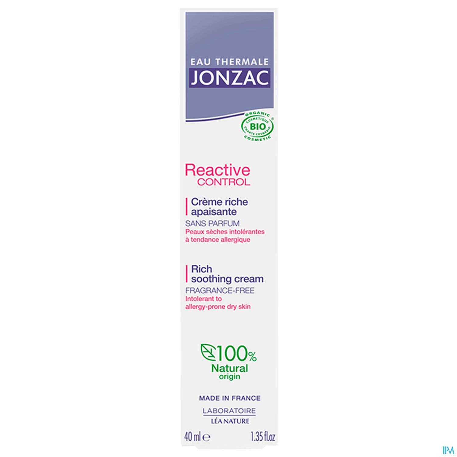 JONZAC REAC CONTROL CR RICHE 40ML