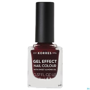 Korres Vernis A Ongles Amande Douce 57 Burgundy Red 11ml