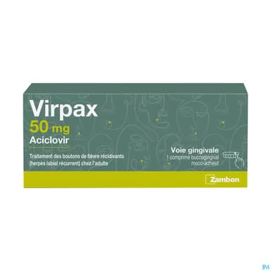 Virpax 50mg Comprime Buccogingival Mucoadhesif 1