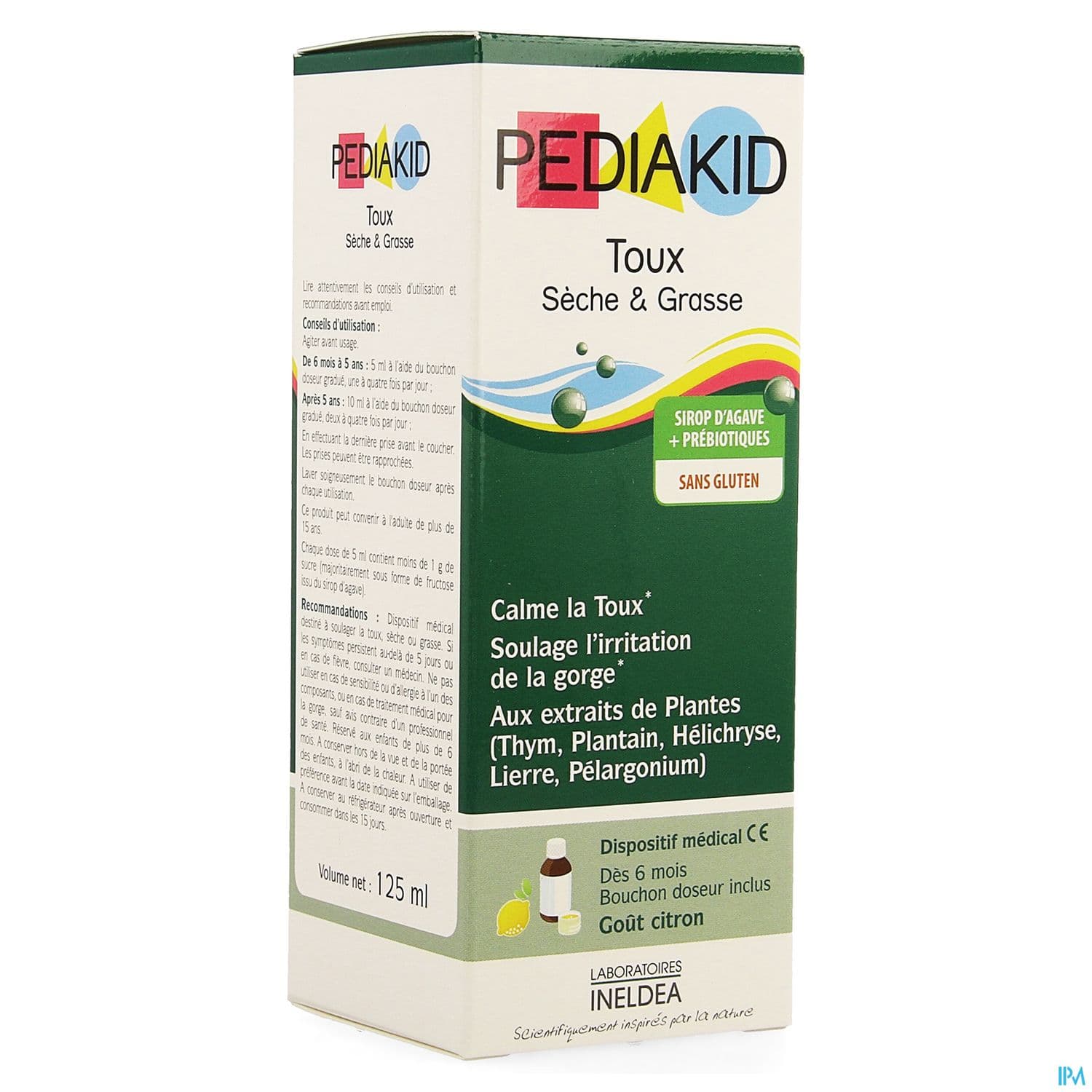 PEDIAKID TOUX SECHE/GRASS SP 125ML
