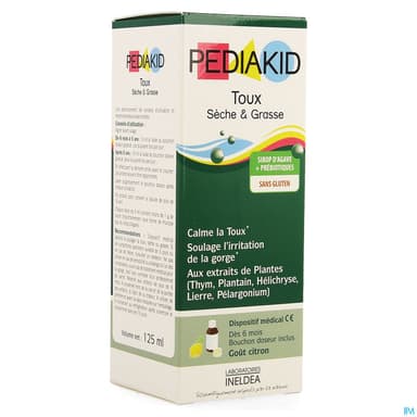 PEDIAKID TOUX SECHE/GRASS SP 125ML