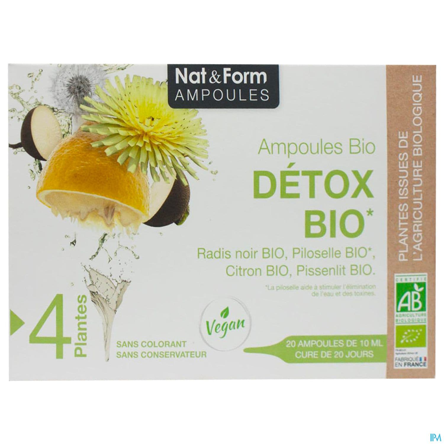 Nat Et Form Ampoule Detox Bio 10ml 20