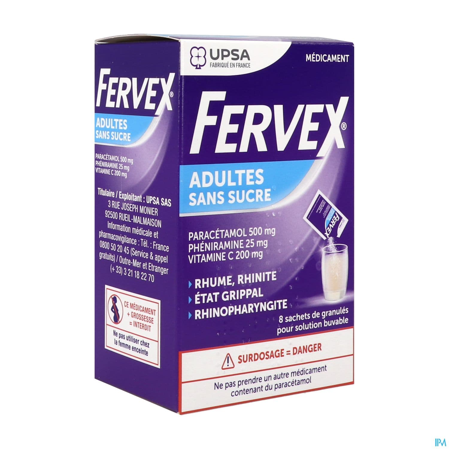 FERVEX ADULTES S/S SACHET 8