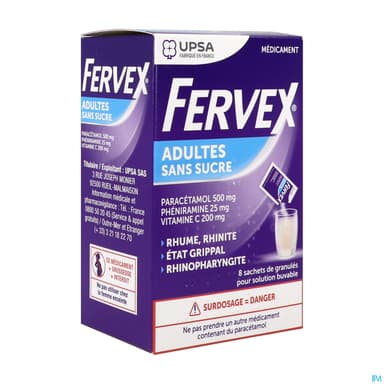 FERVEX ADULTES S/S SACHET 8