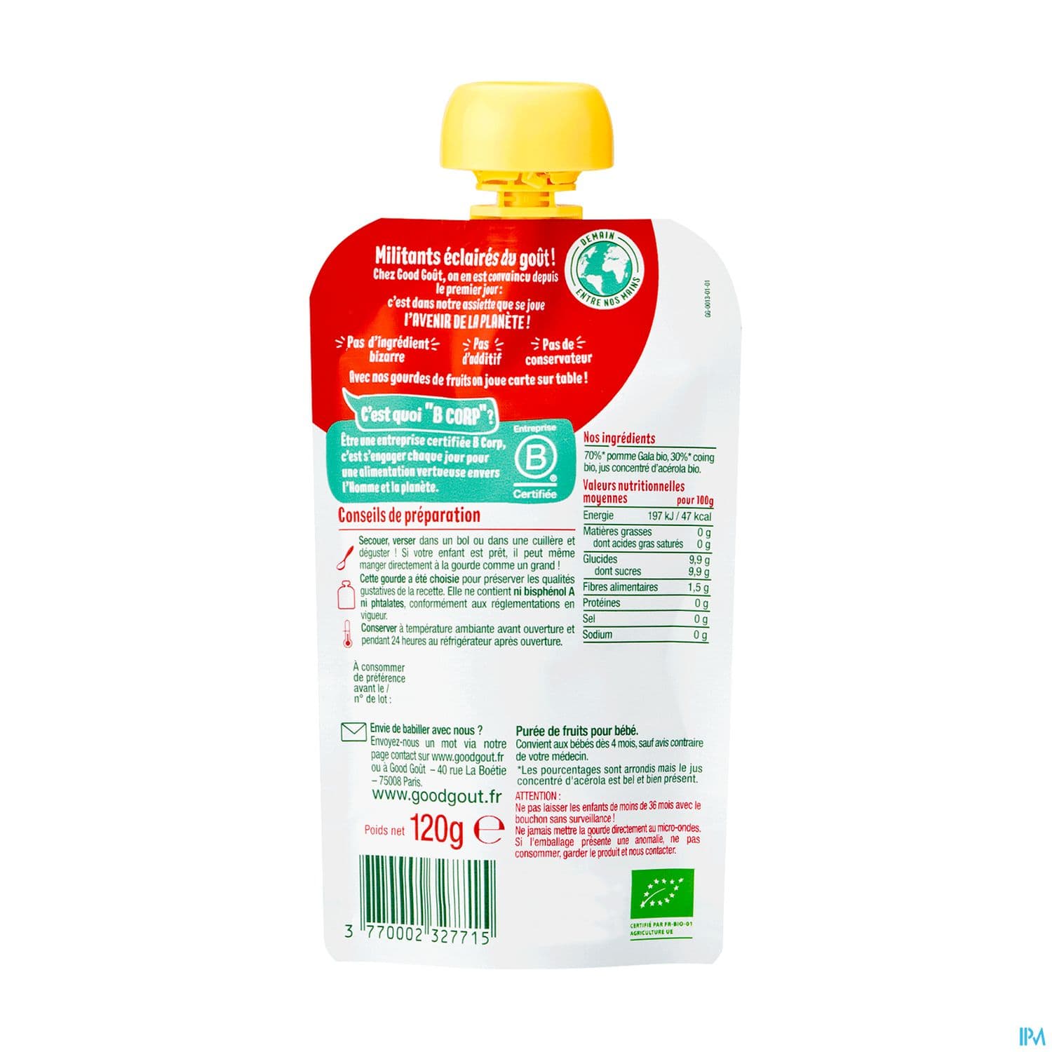 GOODGOUT POMME COING 120G