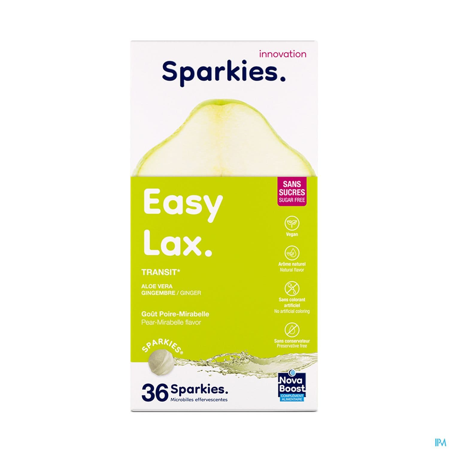 Novaboost Sparkies Easy Lax Transit Poire Mirabelle Comprime 36