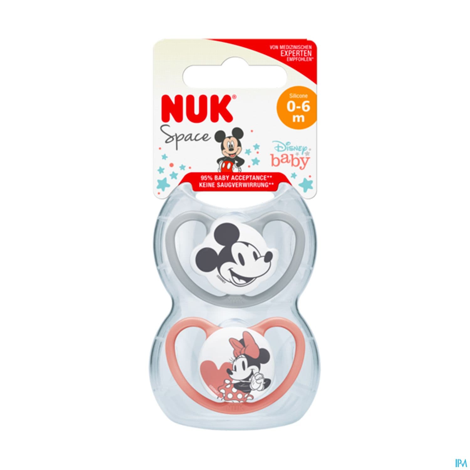 Nuk Sucette Silicone Space 0/6m Minnie X2 — Pharmacie Centrale de l'Est