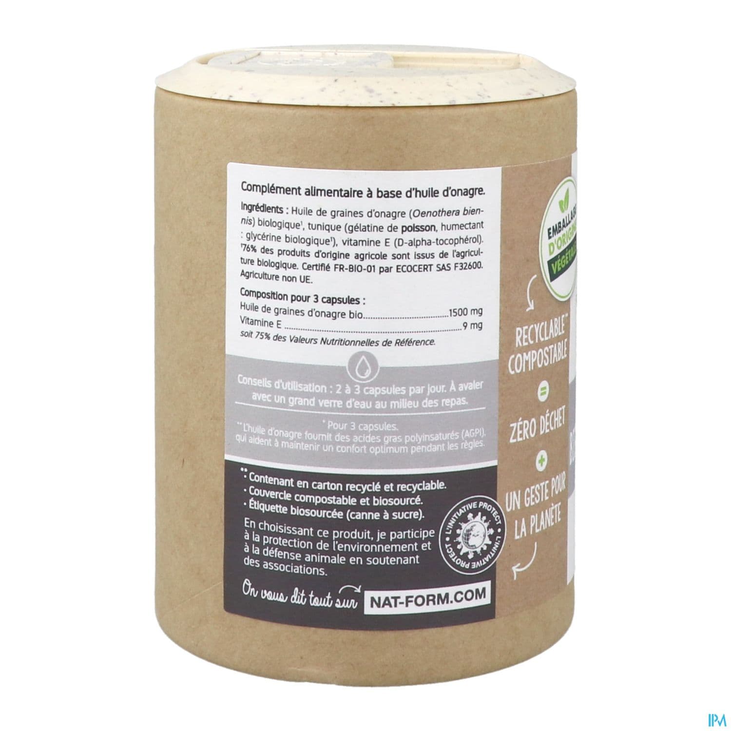 Nat Et Form Ecoresponsable Huile Onagre Bio Capsule 120