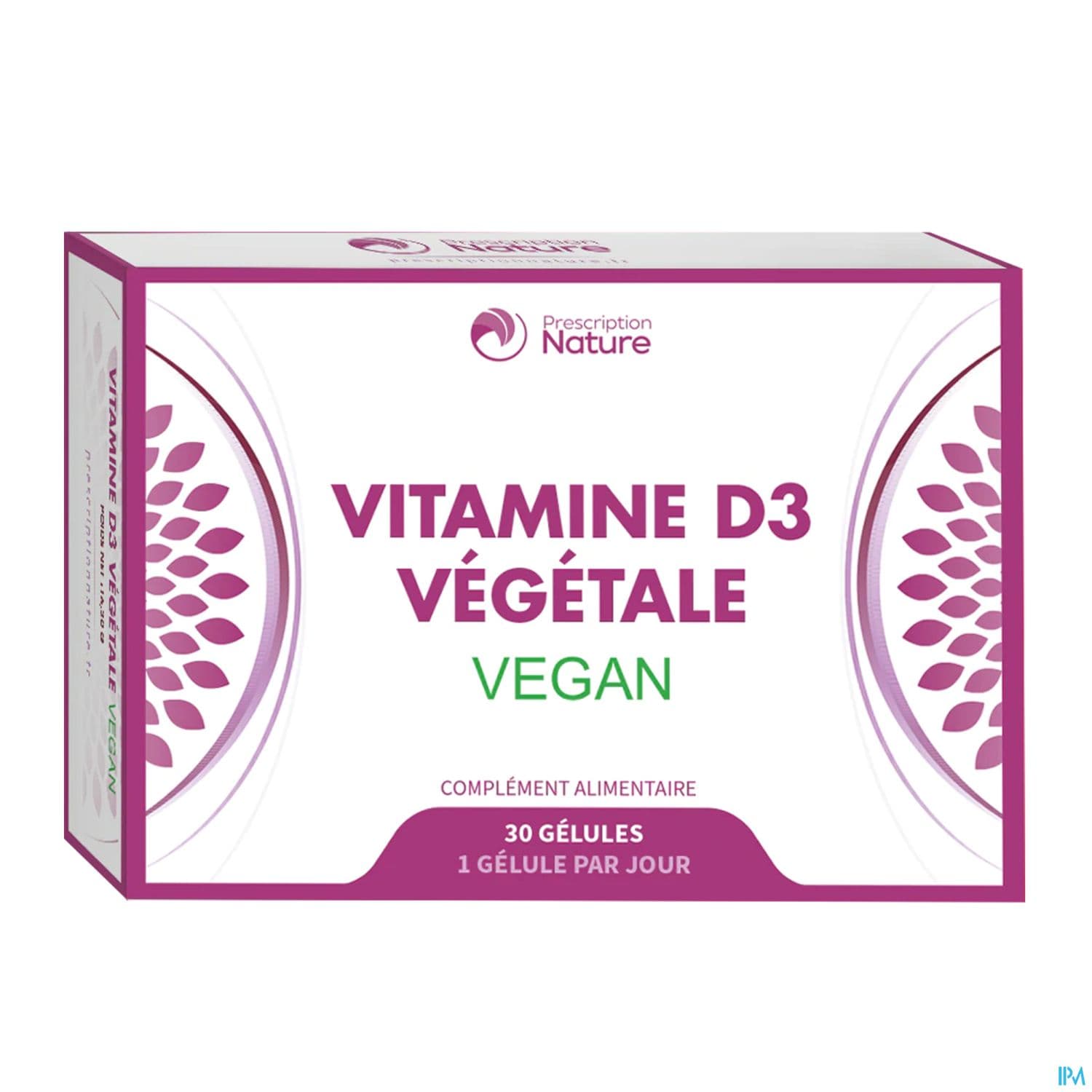 Prescription Nature Vitamine D3 Vegetale Gelule 30