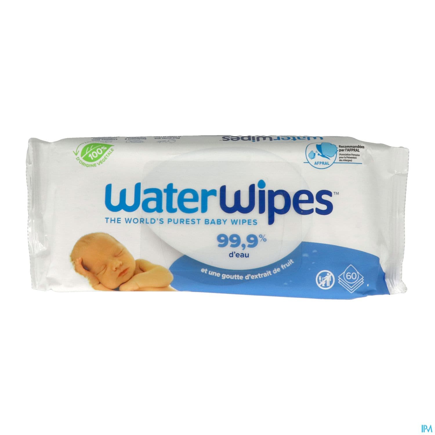 WATER WIPES LINGETTE COMPOST X60