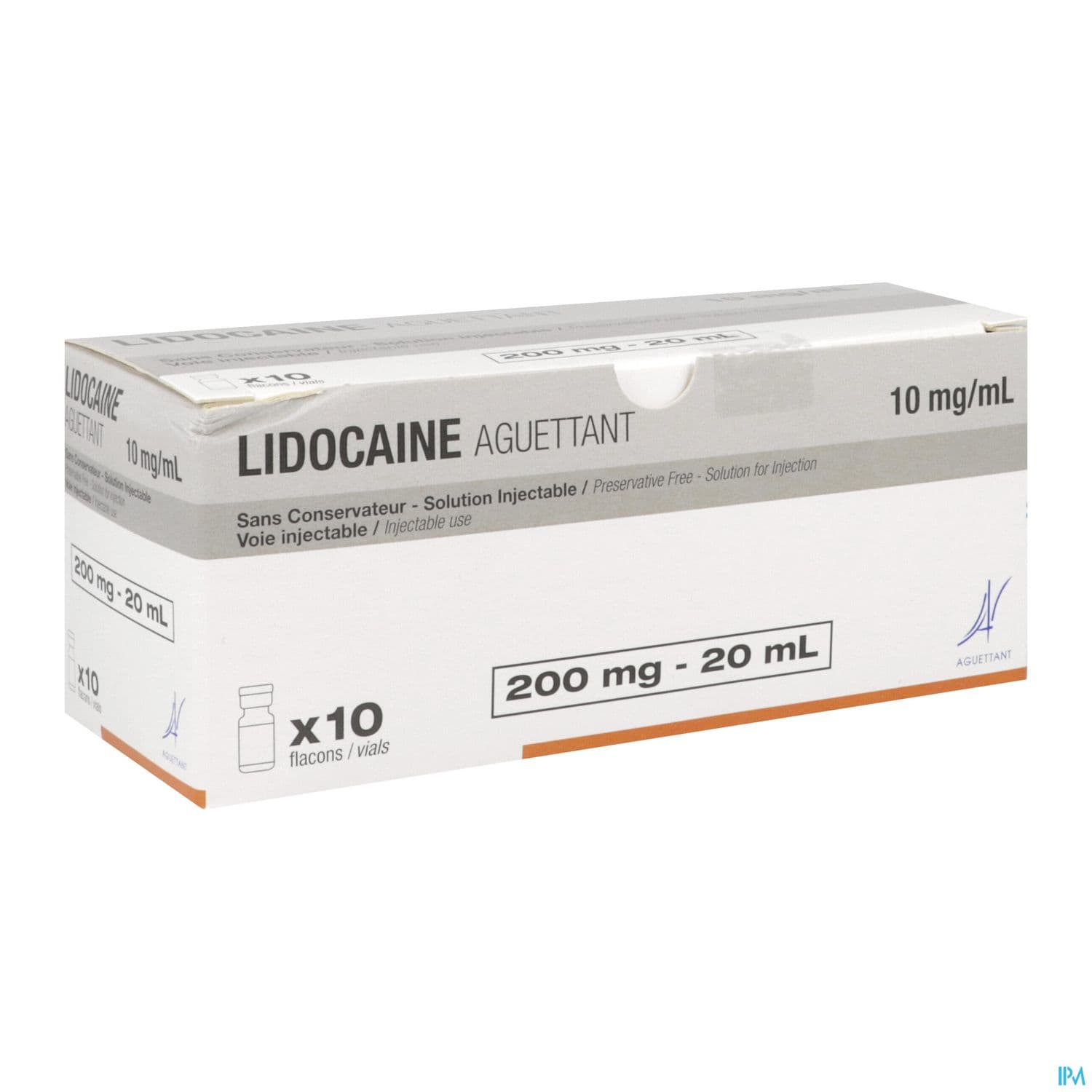 Lidocaine Aguettant 10mg/ml Sans Conservateur Solution Injectable Ampoule 20ml 10