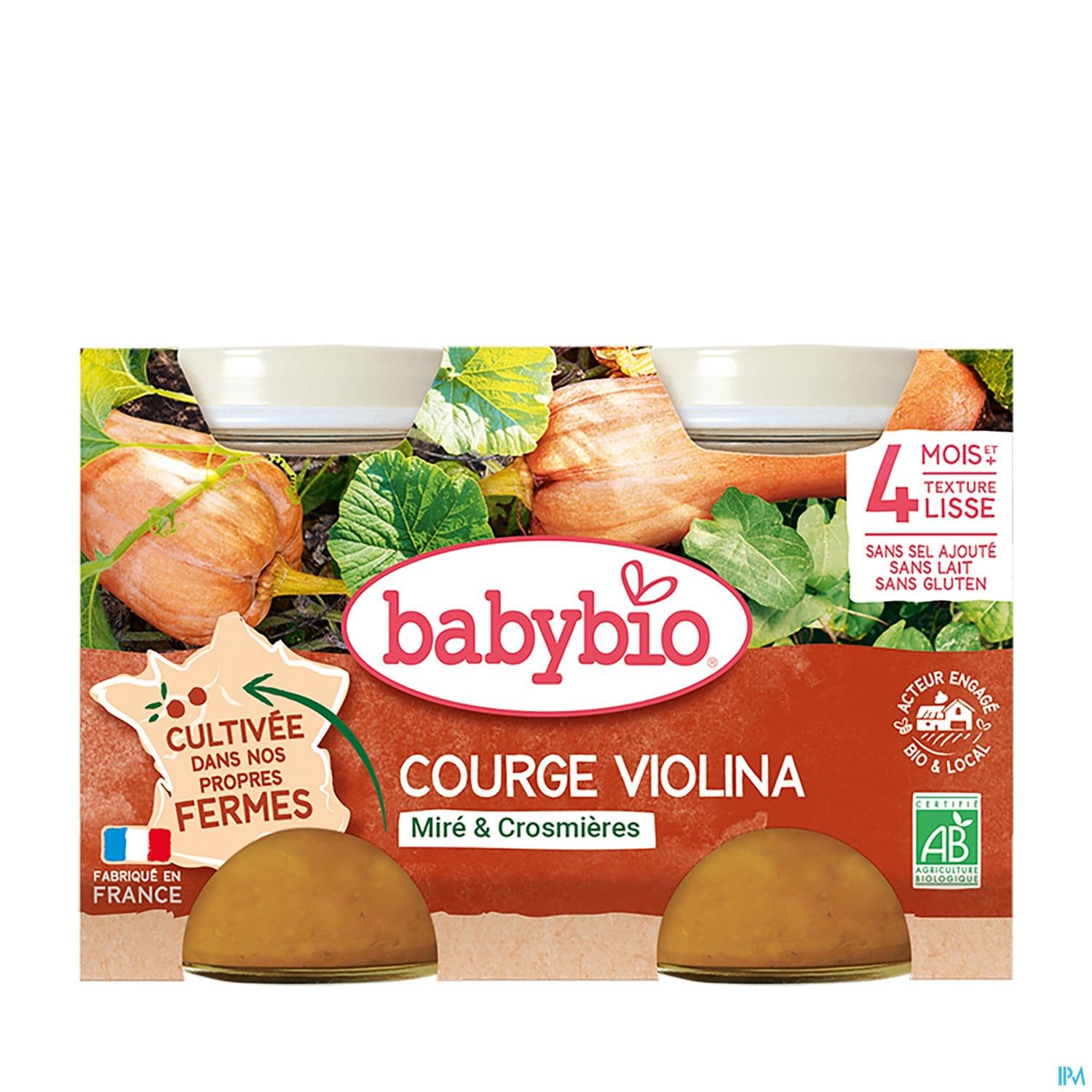 BABYBIO COURGE VIOLINA 2X130G
