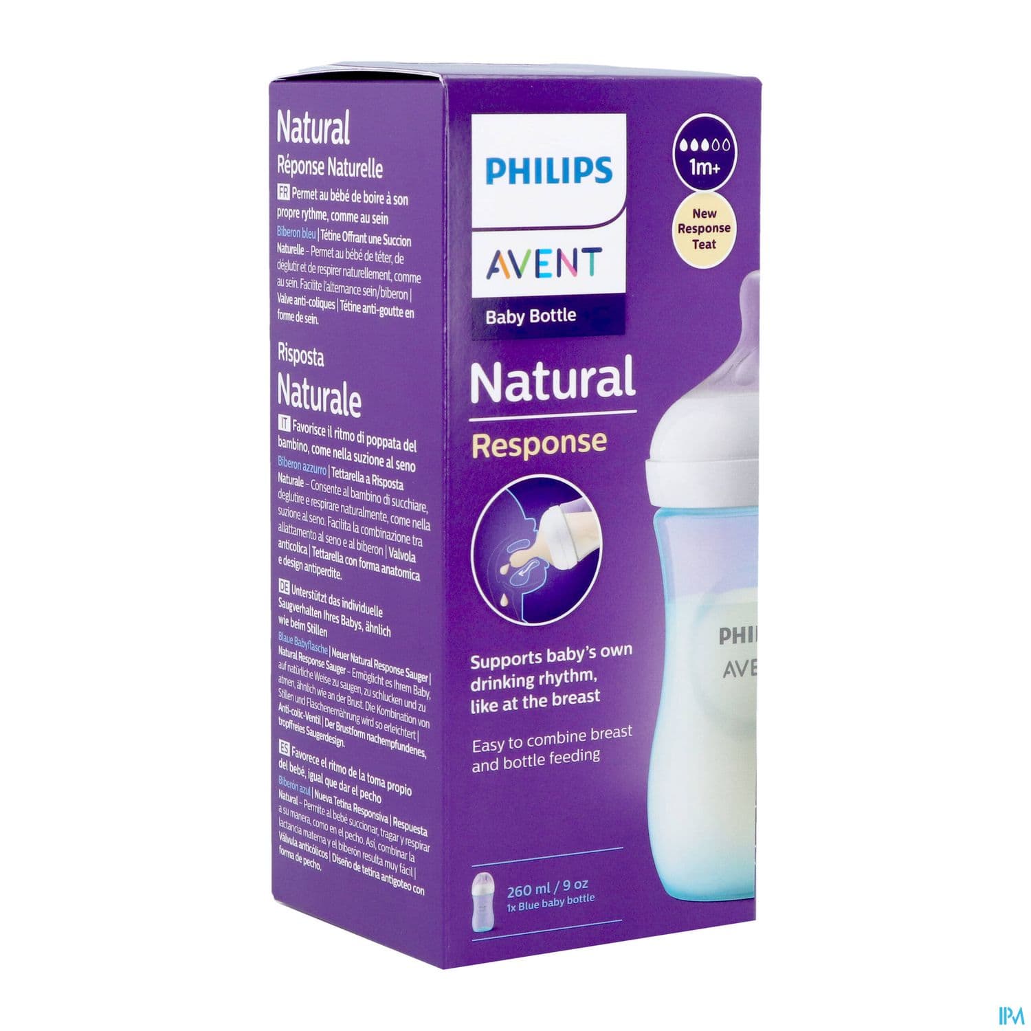 Avent Biberon Natural Response Bleu 260ml