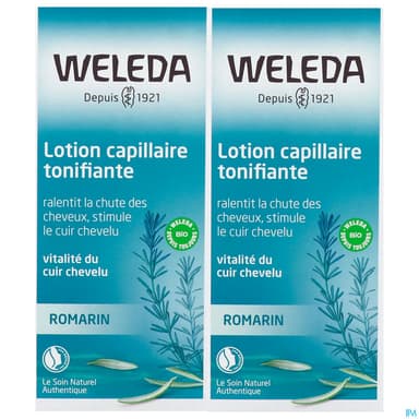 Weleda Romarin Lotion Tonifiante Capillaire 100ml X2