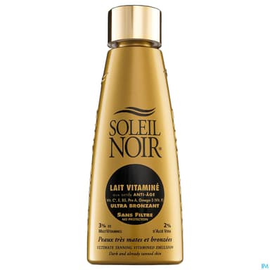 Soleil Noir Lait Vitamine Sans Filtre Ultra Bronzant 150ml