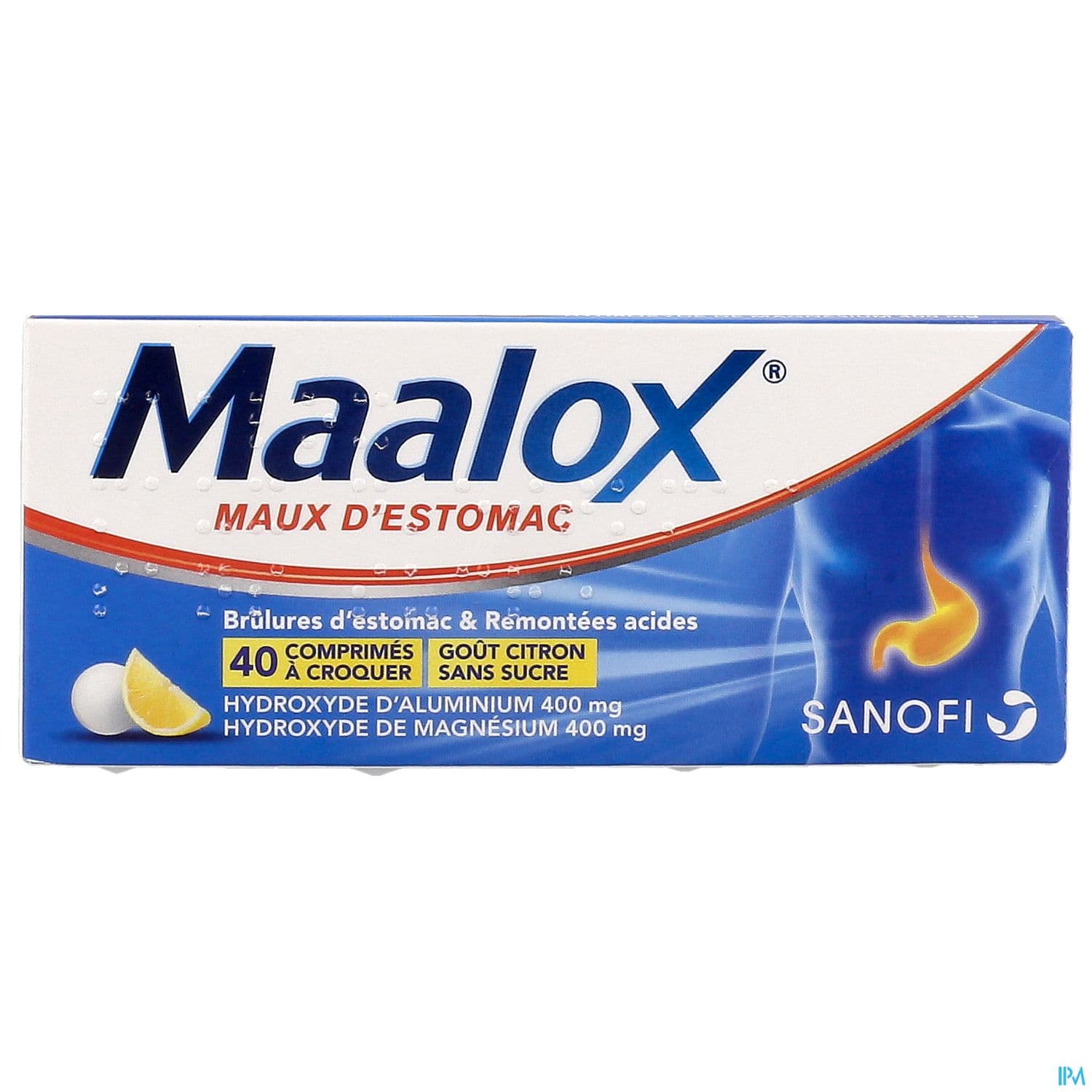 Maalox Maux Estomac Sans Sucre Comprime A Croquer Citron 40