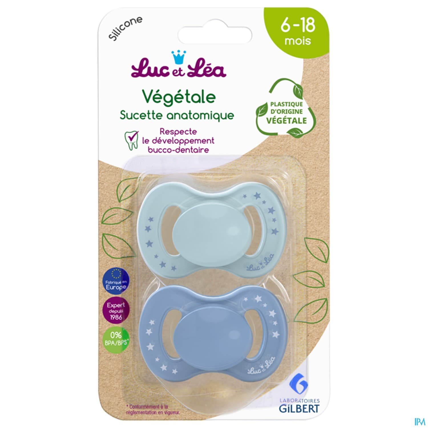 Luc Et Lea Sucette Anatomique Bio Mixte 6/18m X2