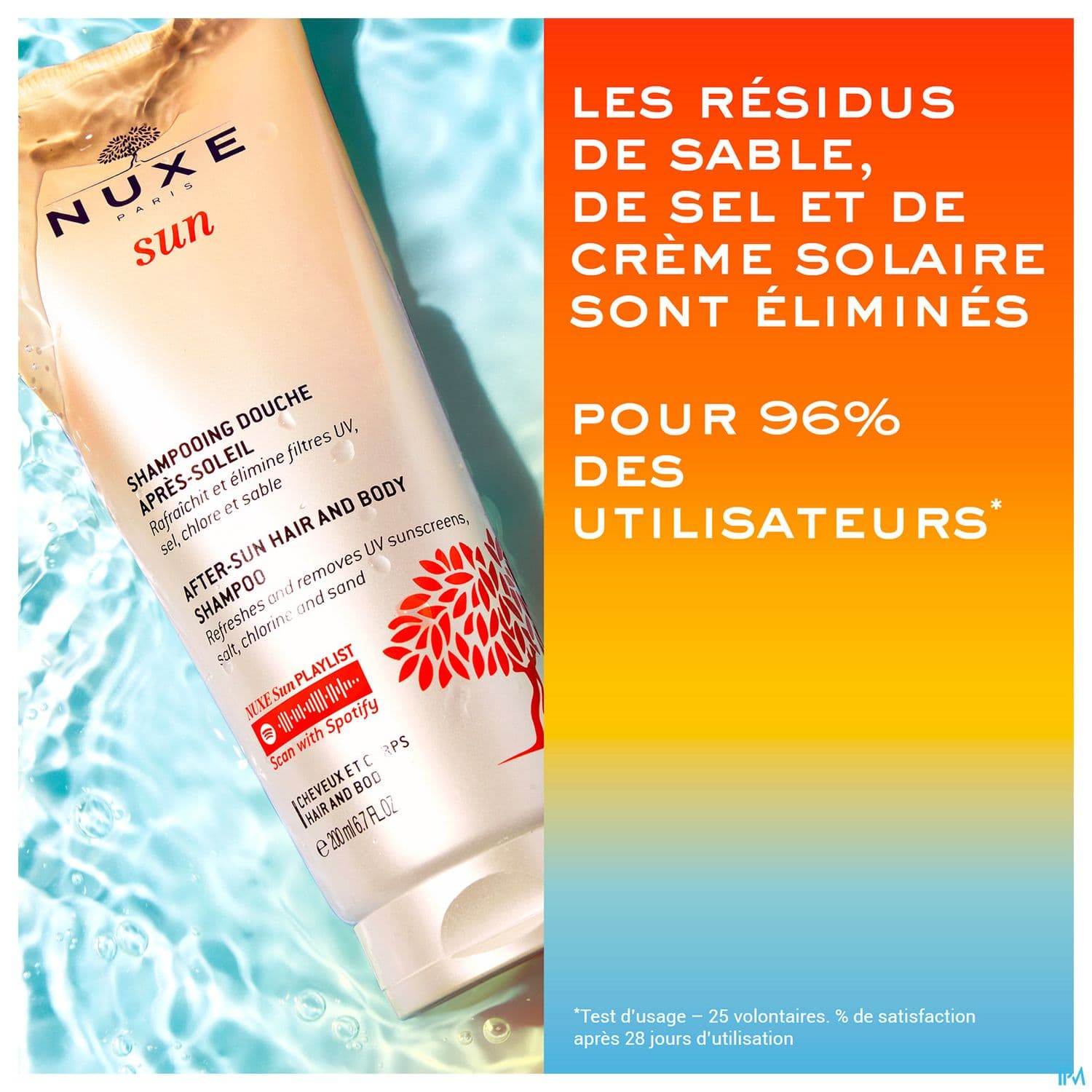 Nuxe Sun Shampooing Douche Apres Soleil Tube 200ml