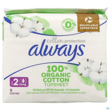 Always Cotton Protection Serviette Long Plus 9