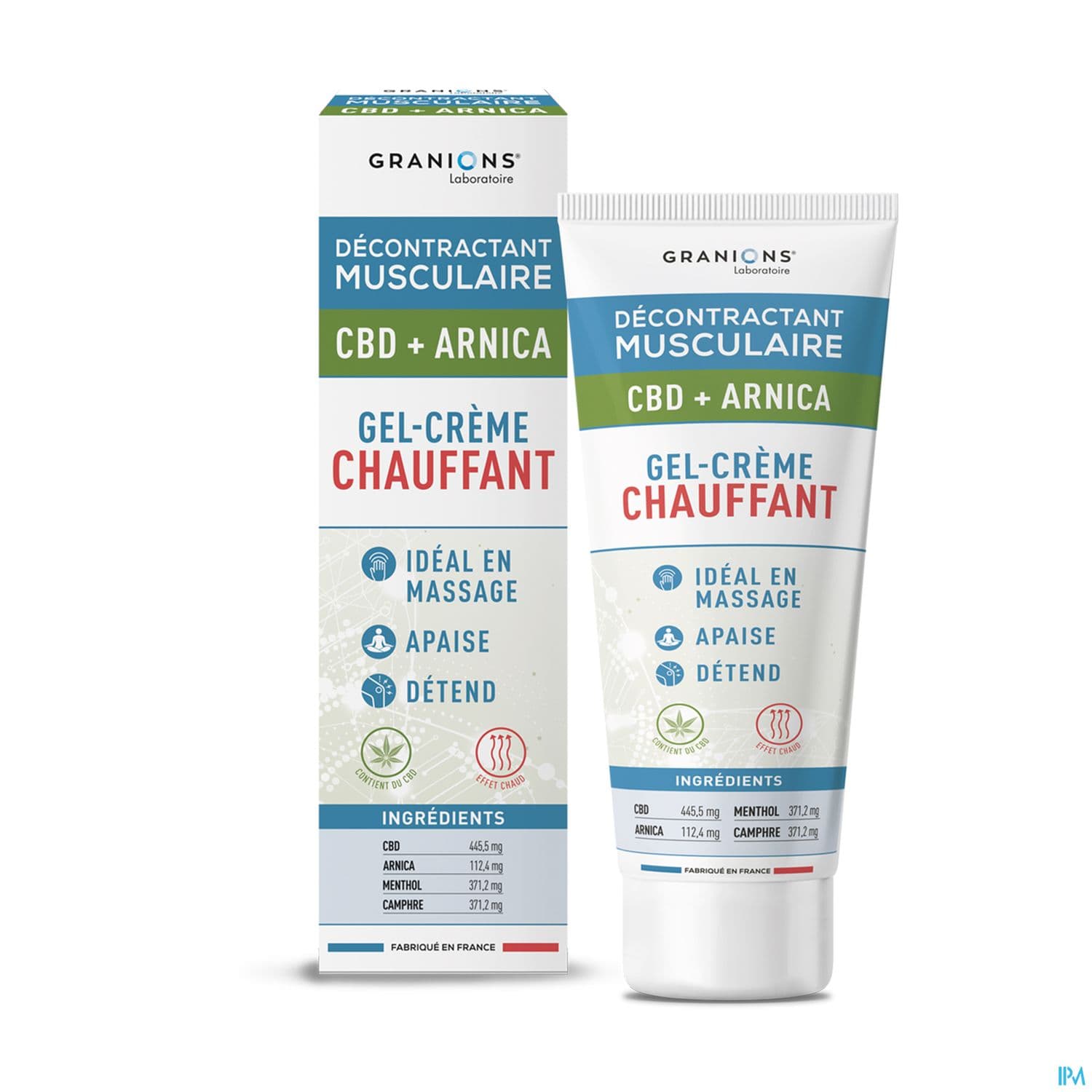 Granions Decontractant Musculaire Gel Creme Chauffant Cbd + Arnica 75ml