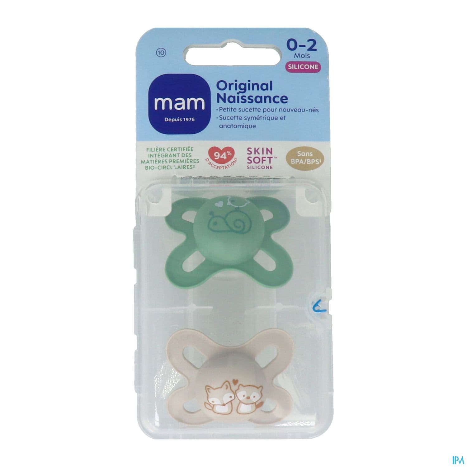 SUCET MAM ORIGIN NAISS SIL 0-2M X2