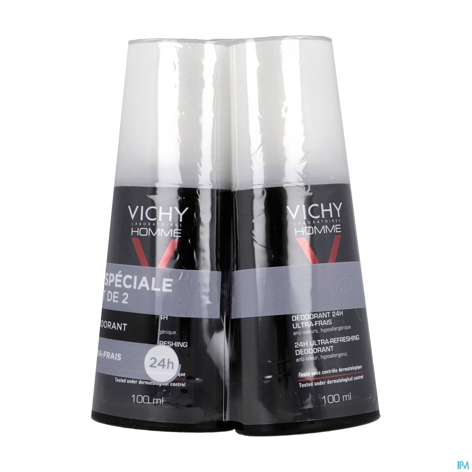 Vichy Homme Deodorant Vaporisateur 100ml X2