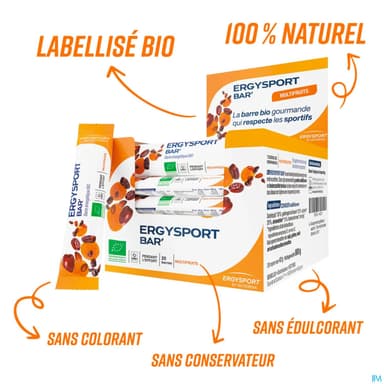ERGYSPORT BAR' MULTIFRUIT 20