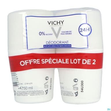 VICHY DEOD S/ALU BILLE 50ML X2