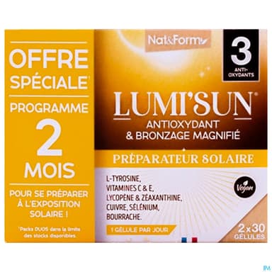NAT&FORM LUMISUN PREP SOL GELU30X2