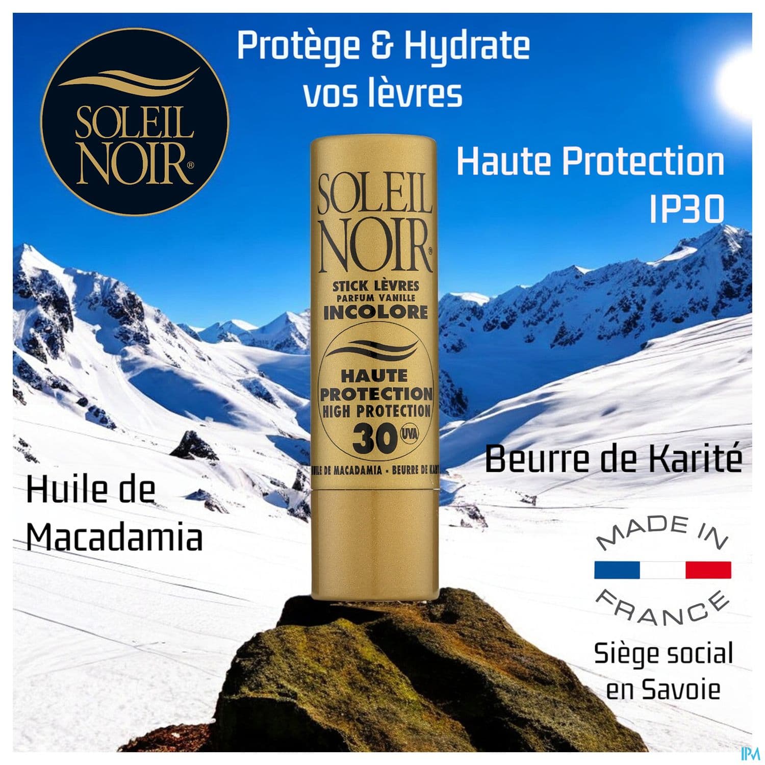Soleil Noir Stick Levres Incolore Ip 30 4g