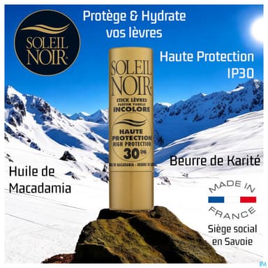 Soleil Noir Stick Levres Incolore Ip 30 4g