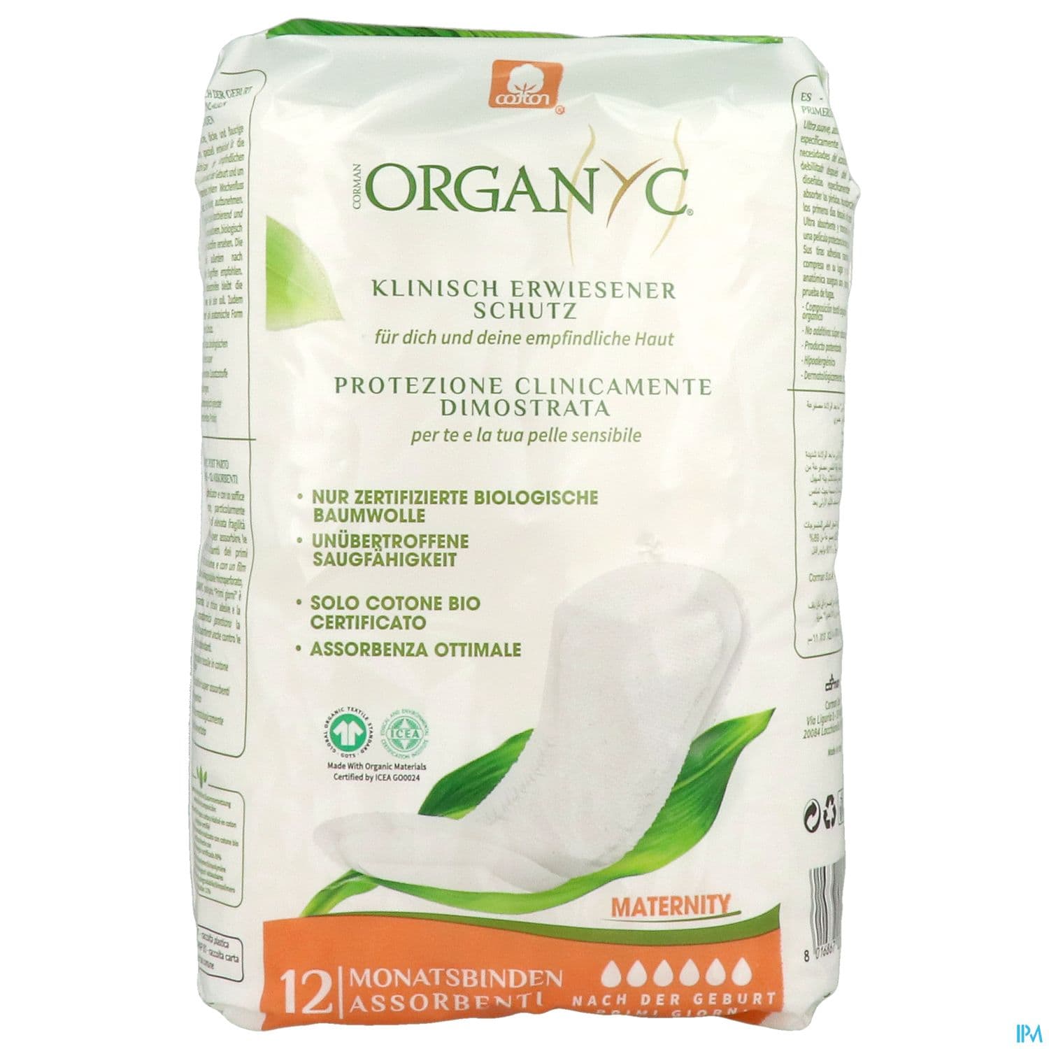 ORGANYC MATERNITY 1ER JOURS 12U