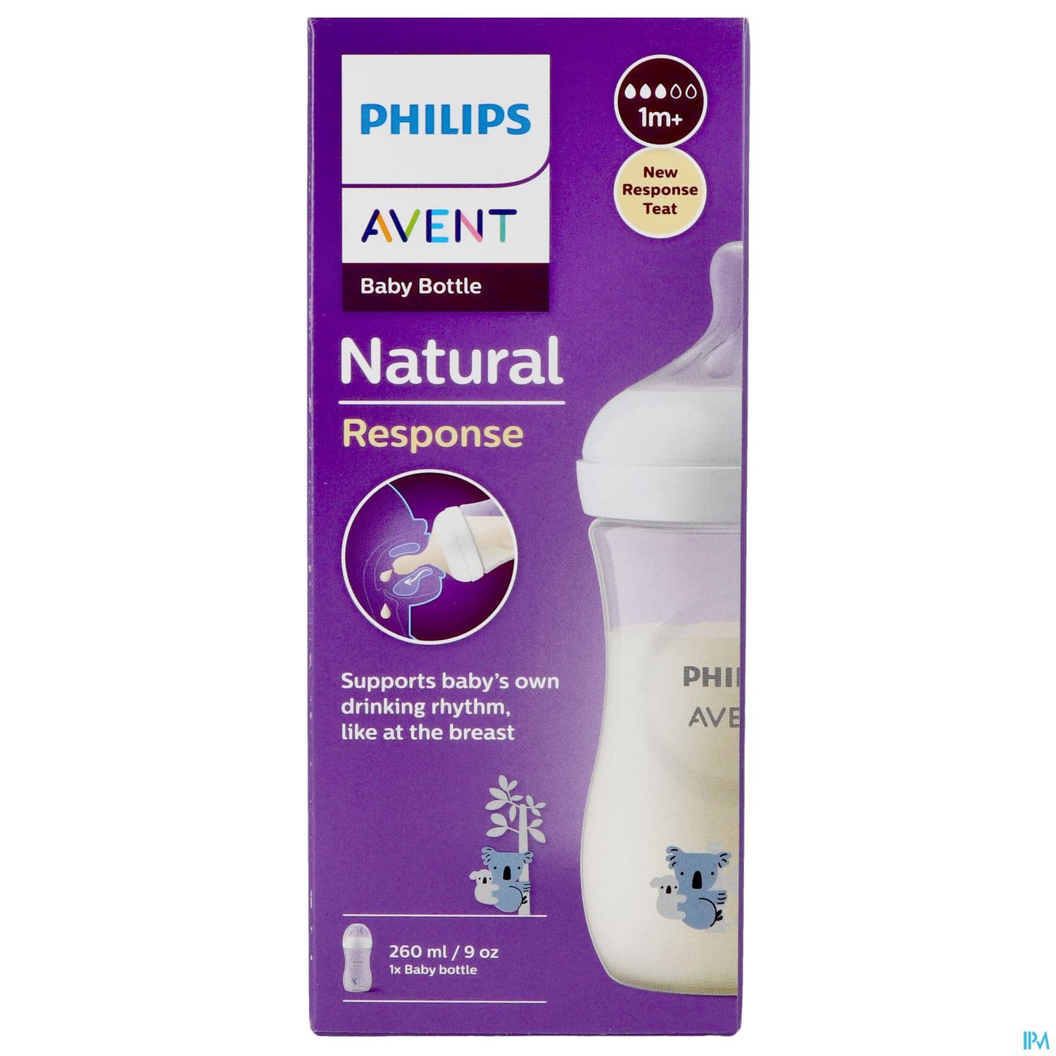 BIB AVENT NAT RESPONSE 260ML KOALA
