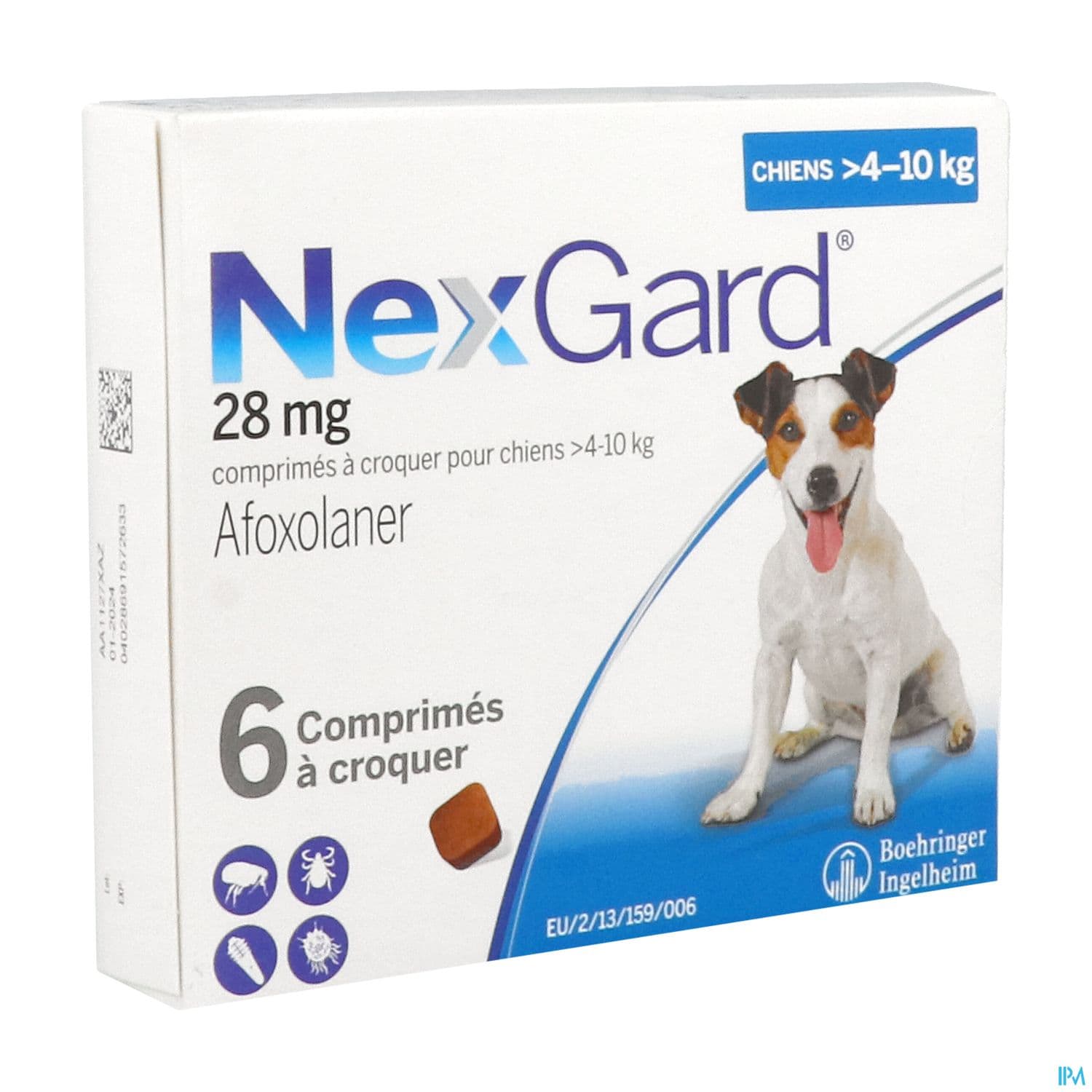 NEXGARD CHIEN M 4-10KG CP 6