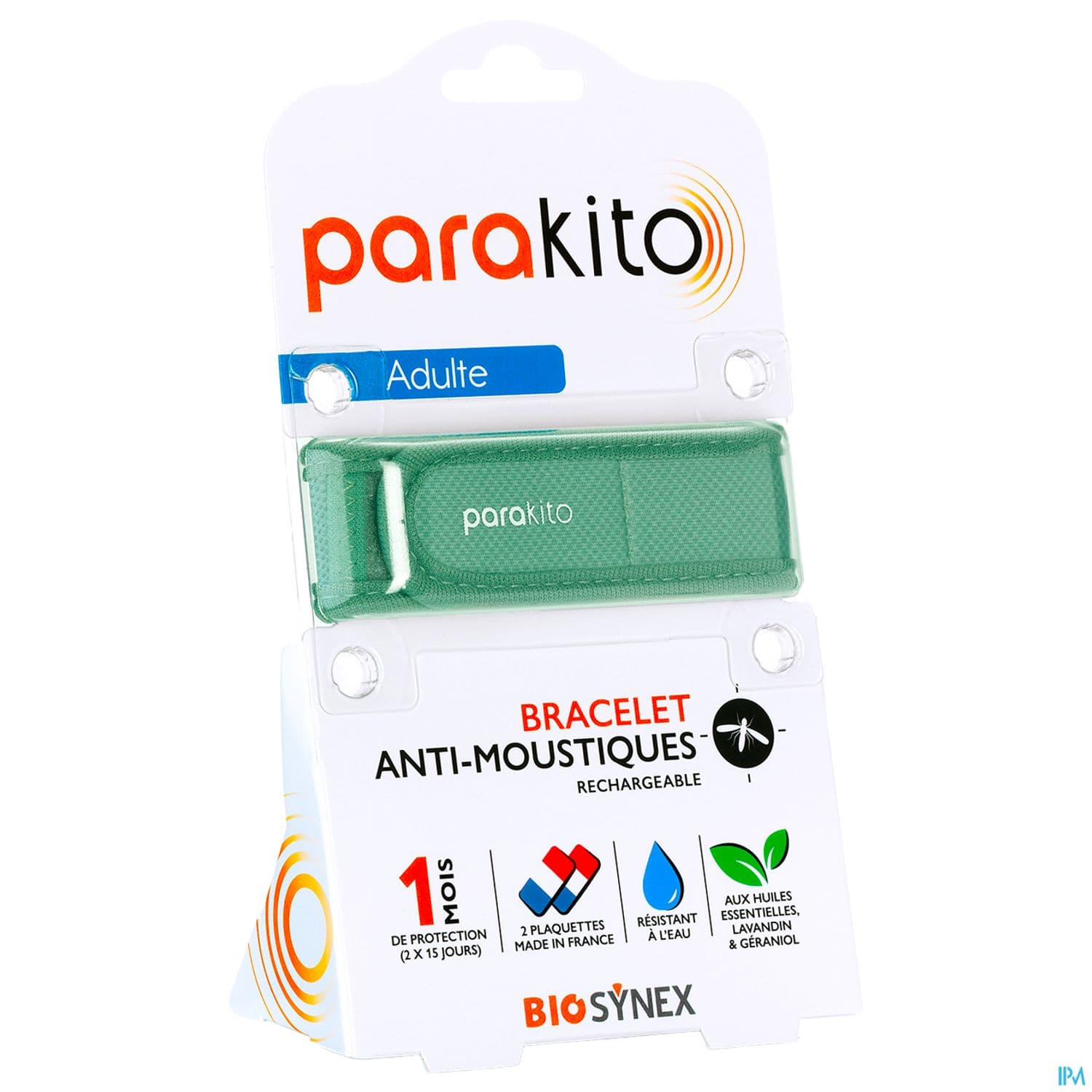Parakito Bracelet Antimoustique Rechargeable Adulte Color Kaki