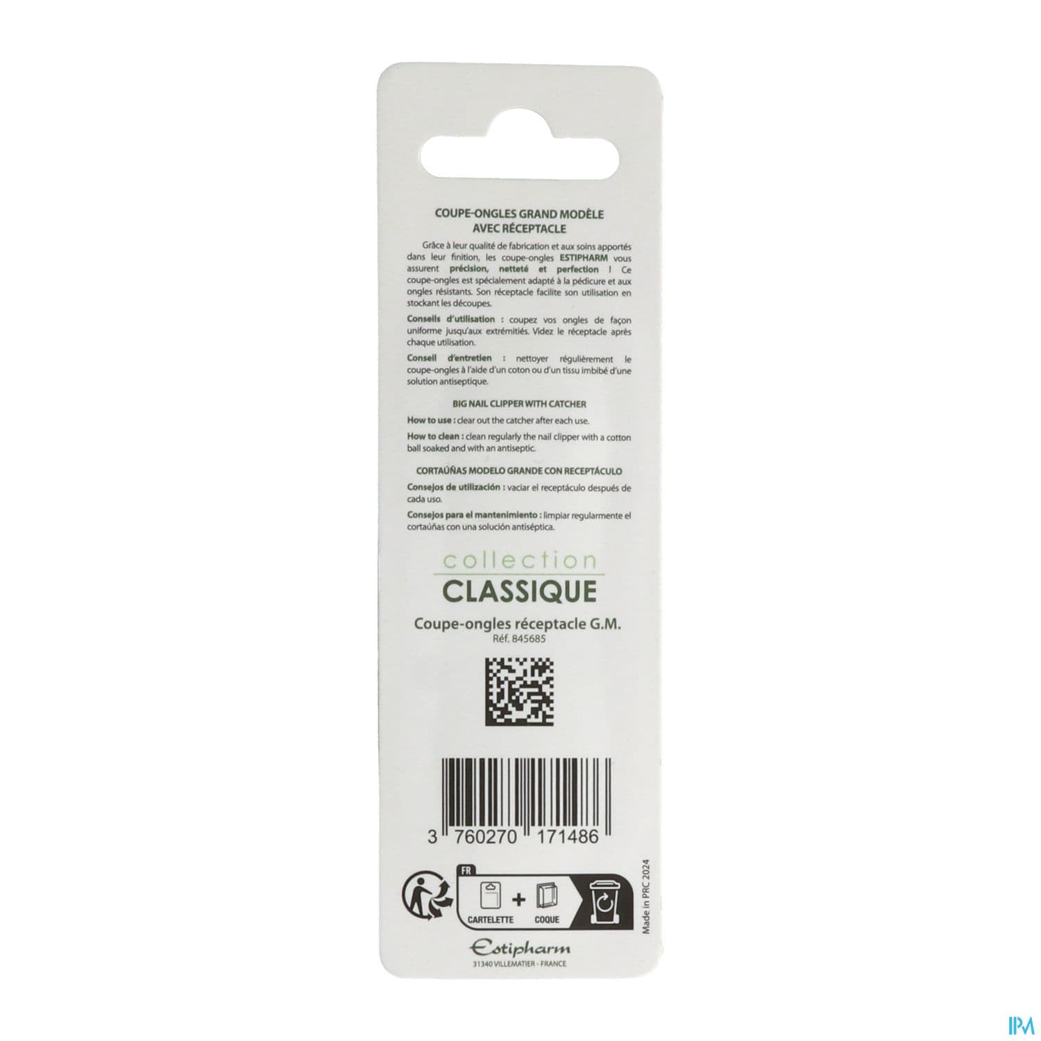 COUP/ONGLE ESTIPHARM RECEPTACLE GM