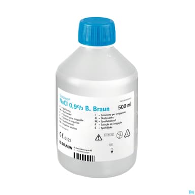 B Braun Nacl 0.9% Solution D'irrigation Ecotainer Flacon Plastique 500ml