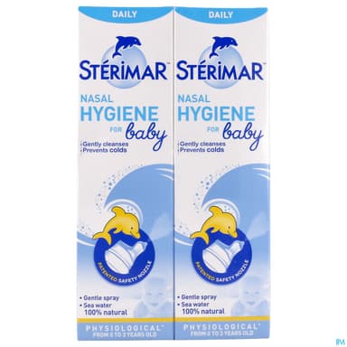 Sterimar Bebe Hygiene Nez Sol Nasale 100ml X2