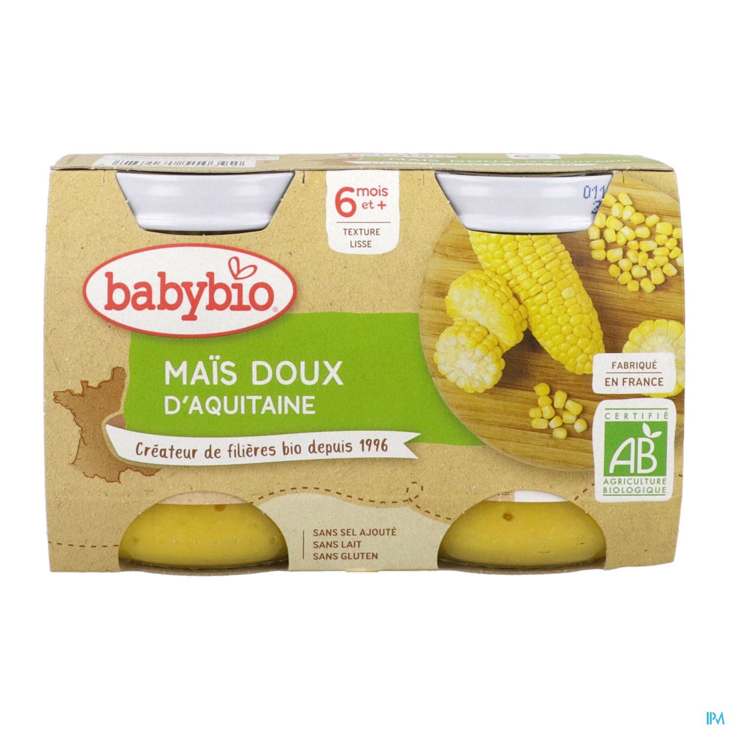 Babybio Mais Doux D'aquitaine 6m 130g X2