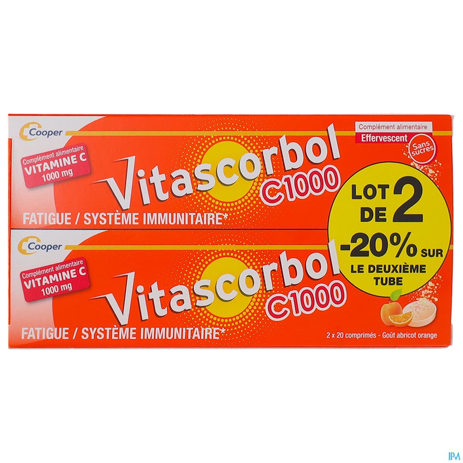 Cooper Vitascorbol C1000 Comprime Effervescent 20 X2