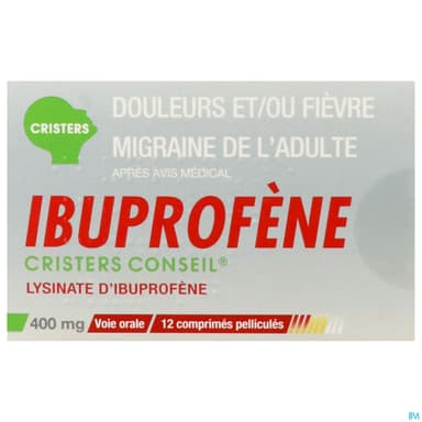 IBUPROFENE 400MG CRIST CONS CPR 12